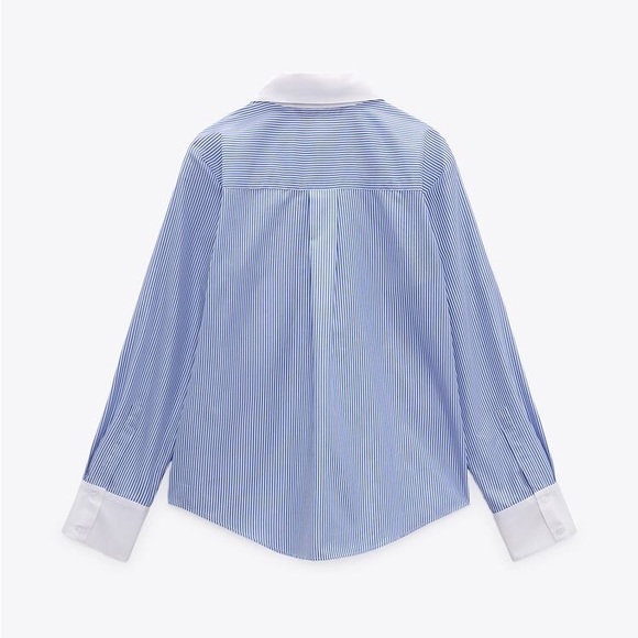 Zara Striped Shirt with Neck Tie - Picture 5 of 8
